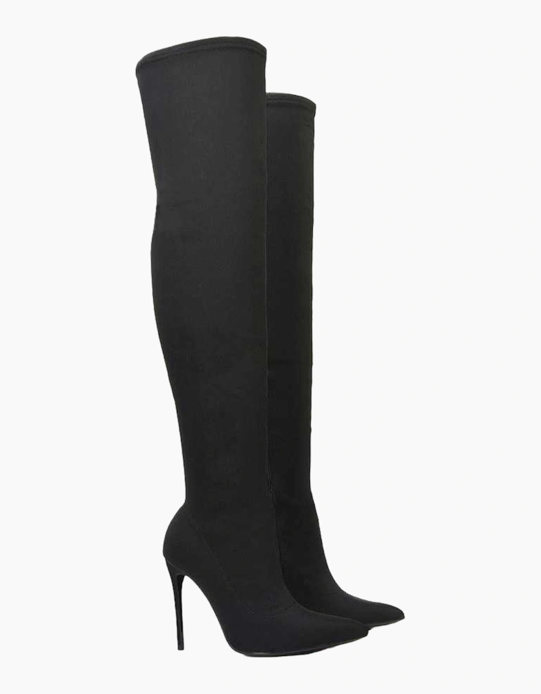 Womens/Ladies Piper Zip High Heel Thigh-High Boots