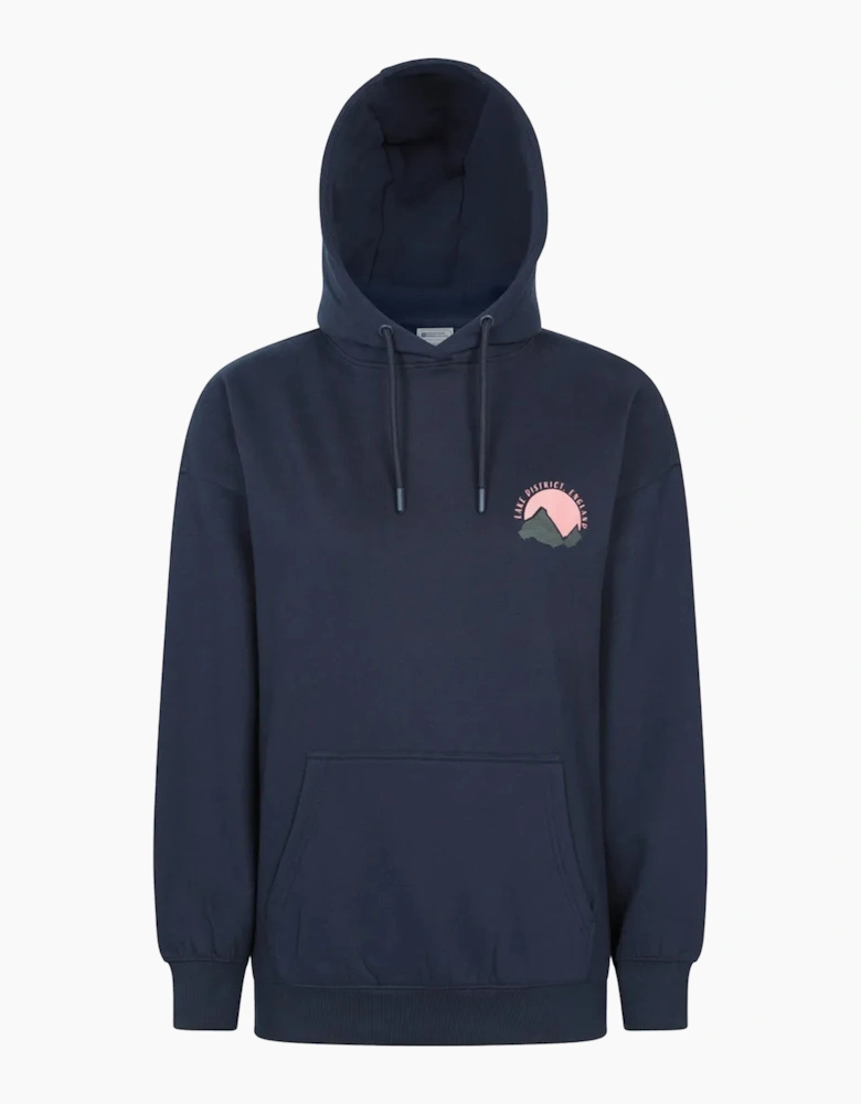 Womens/Ladies Lake District Graphic Relaxed Fit Hoodie