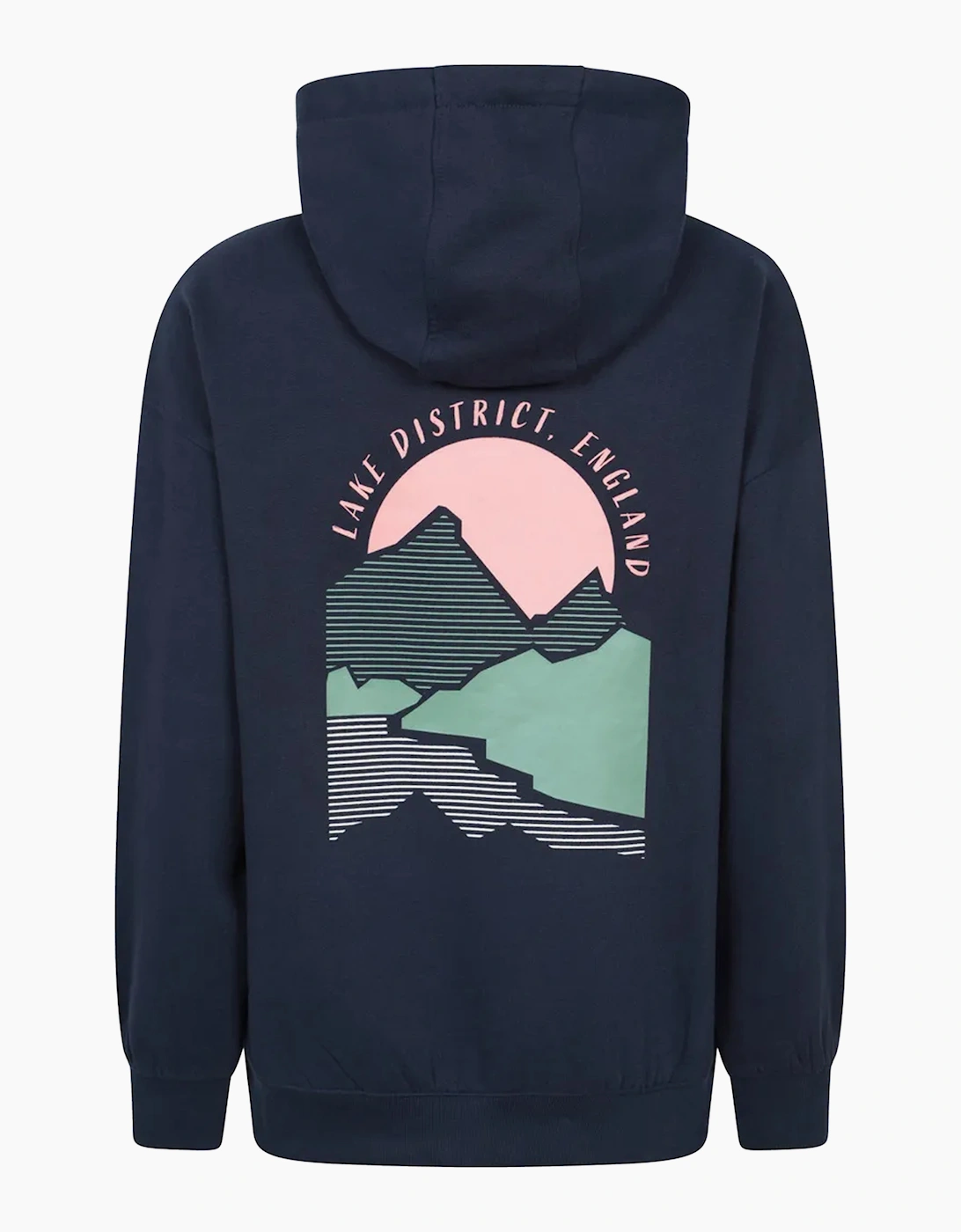 Womens/Ladies Lake District Graphic Relaxed Fit Hoodie