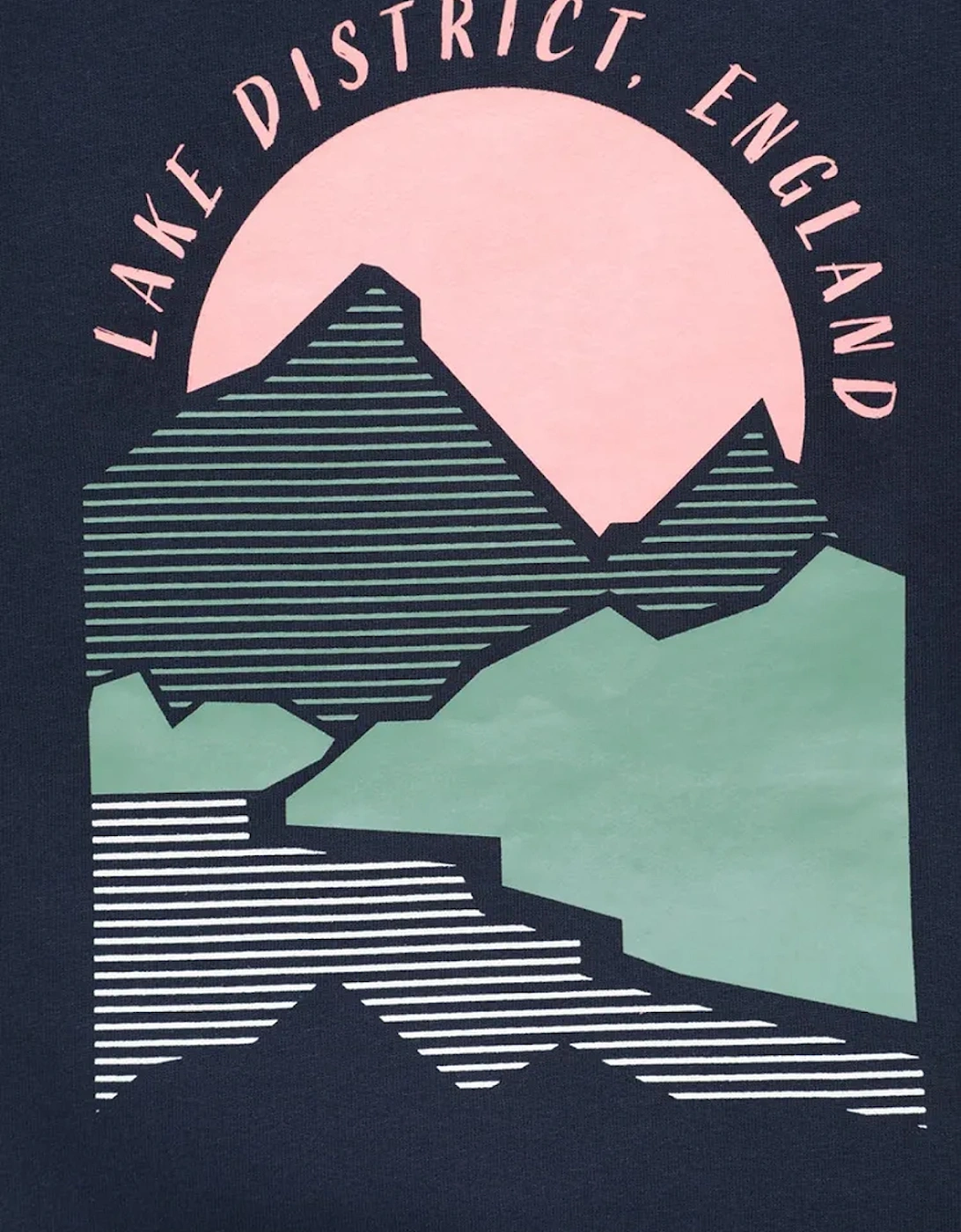 Womens/Ladies Lake District Graphic Relaxed Fit Hoodie