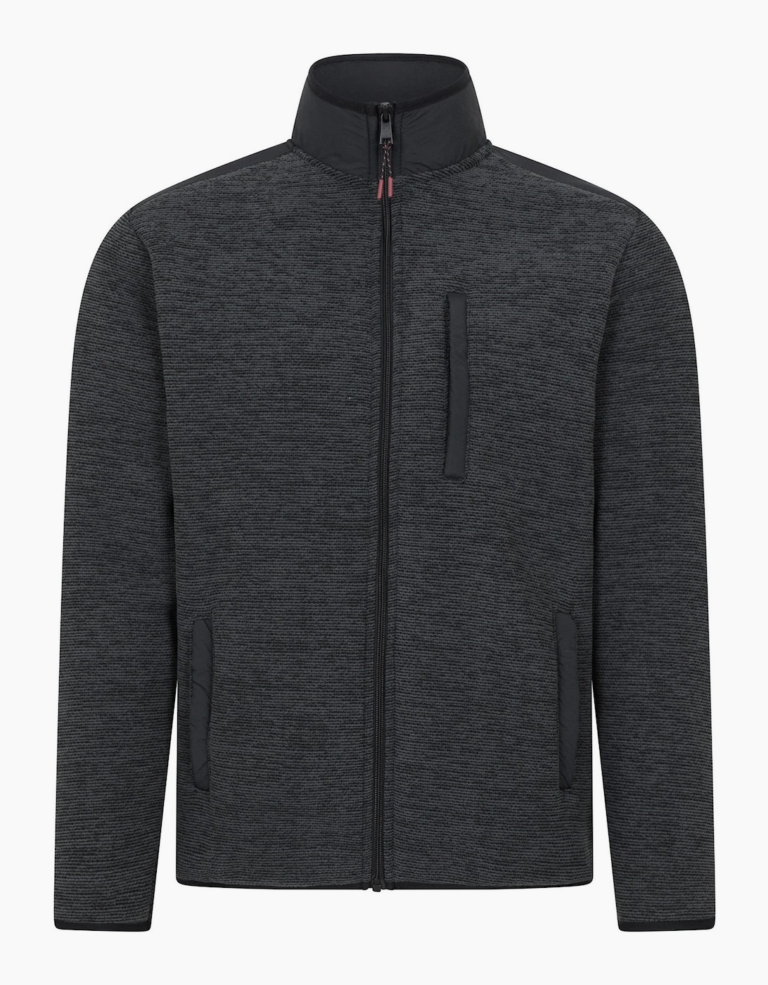 Mountain Warehouse Men's Mountain Warehouse Mens Hayfield Faux Fur Lined Full Zip Fleece Top - Grey