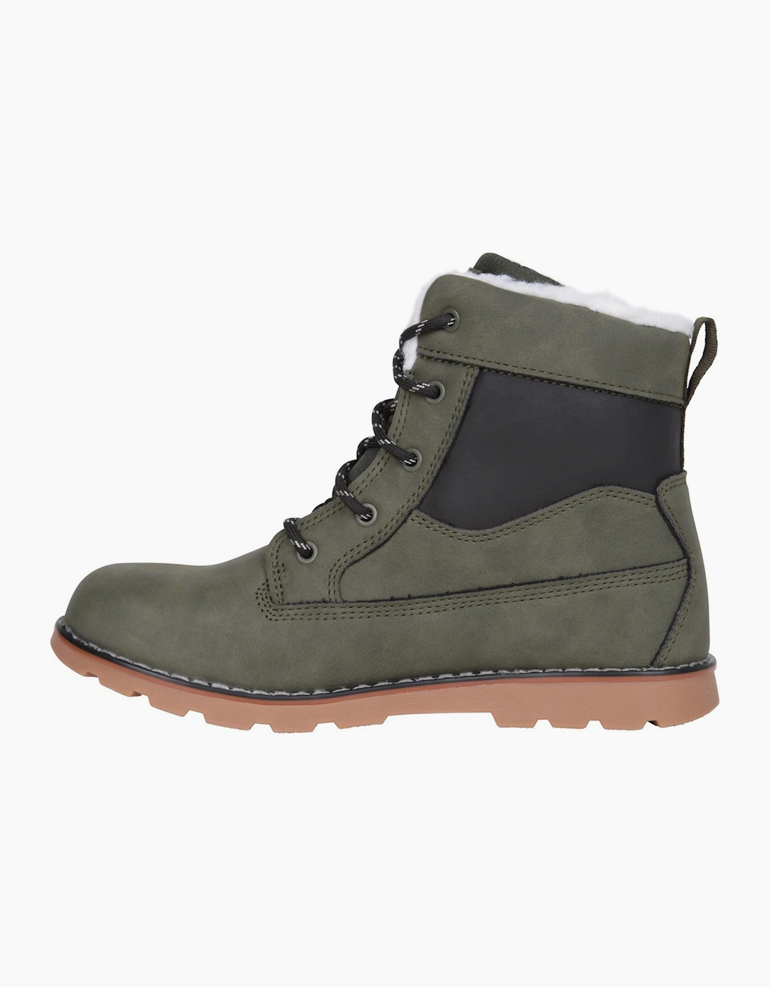 Childrens/Kids Chestnut Borg Waterproof Casual Boots