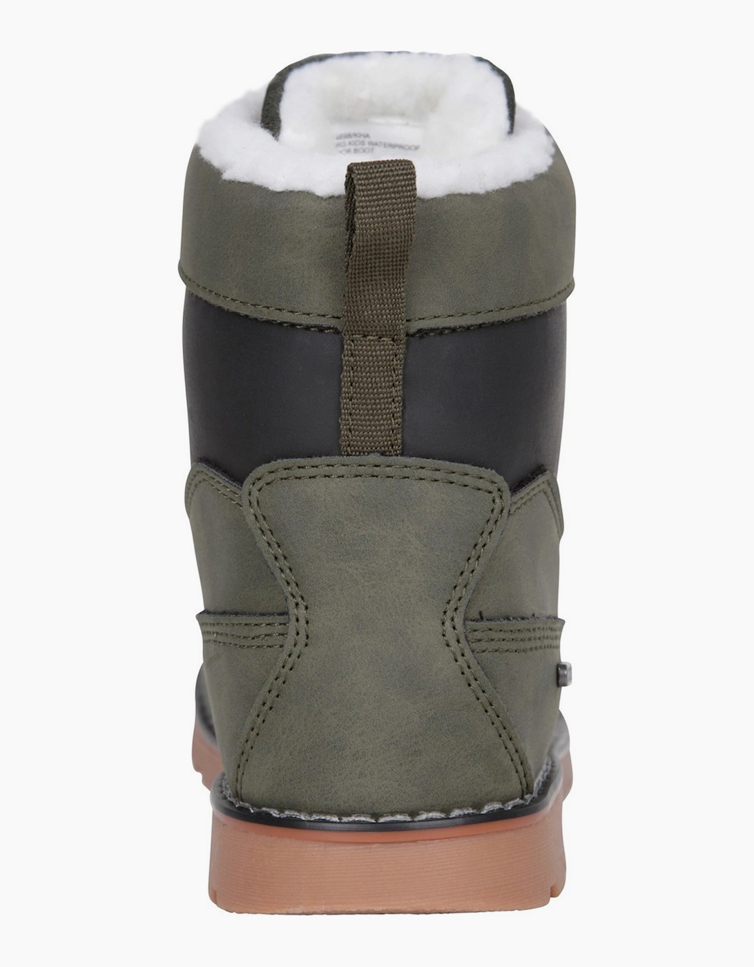 Childrens/Kids Chestnut Borg Waterproof Casual Boots