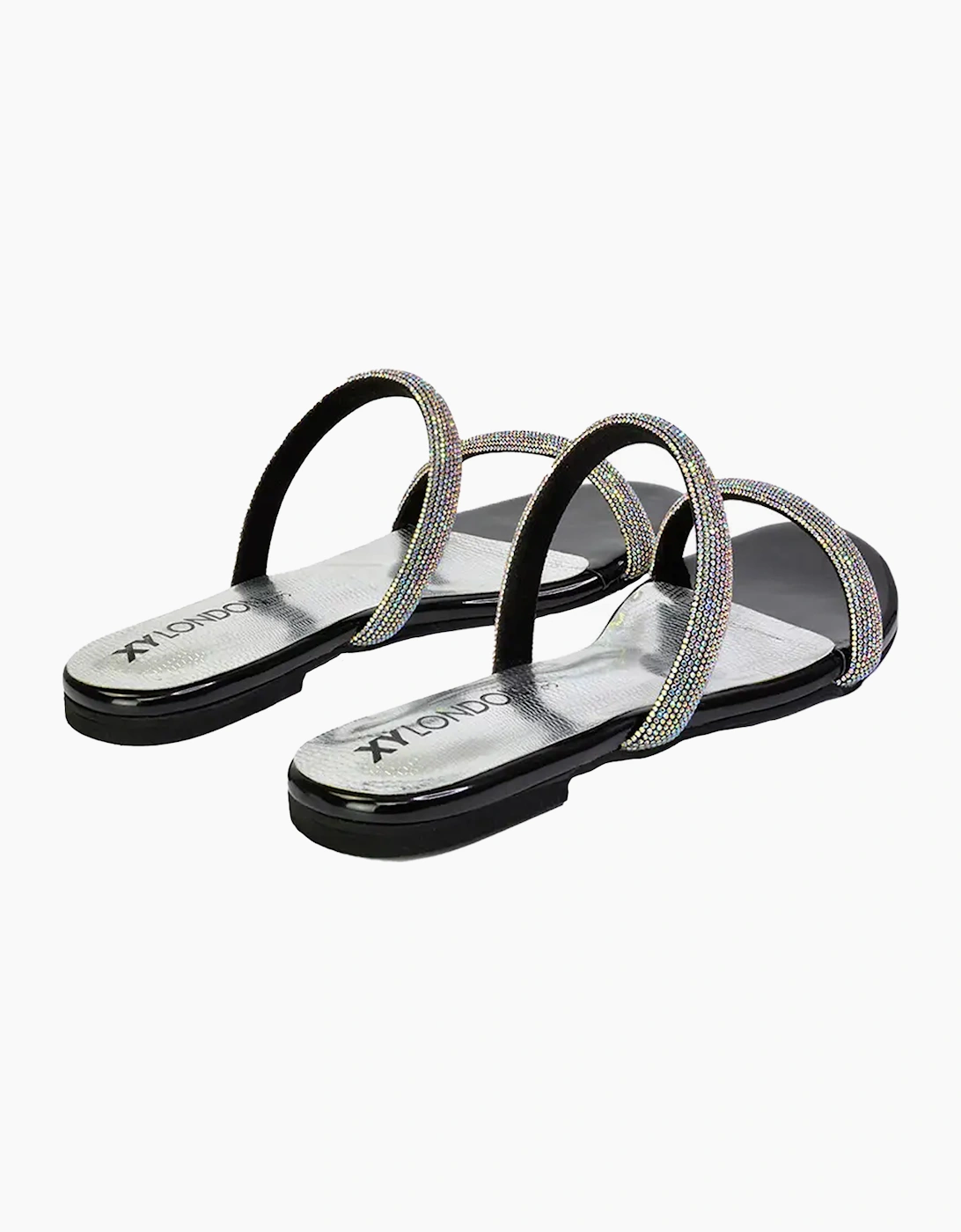 Womens/Ladies Hope Diamante Sparkly Slip-on Bridal Sandals