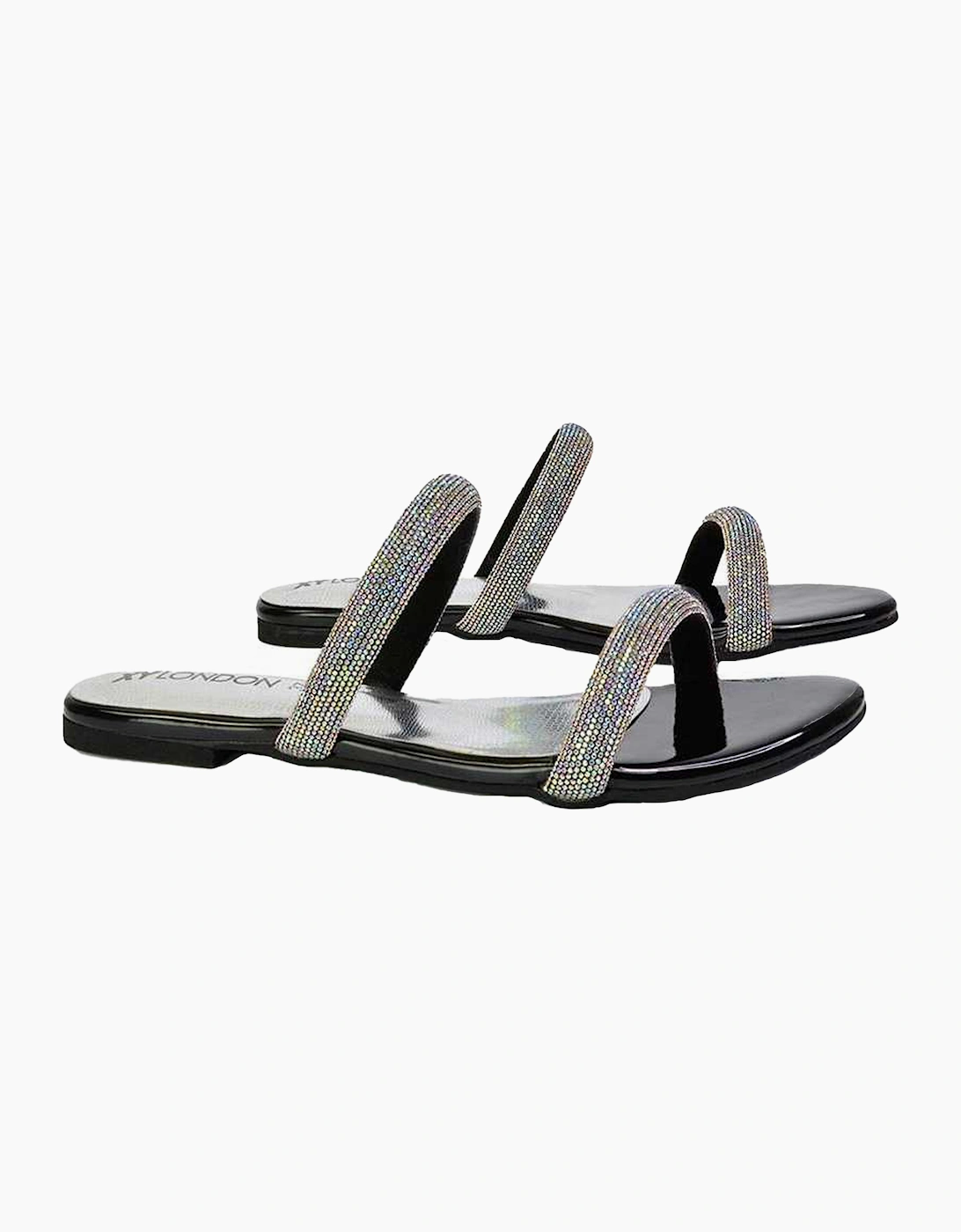 Womens/Ladies Hope Diamante Sparkly Slip-on Bridal Sandals