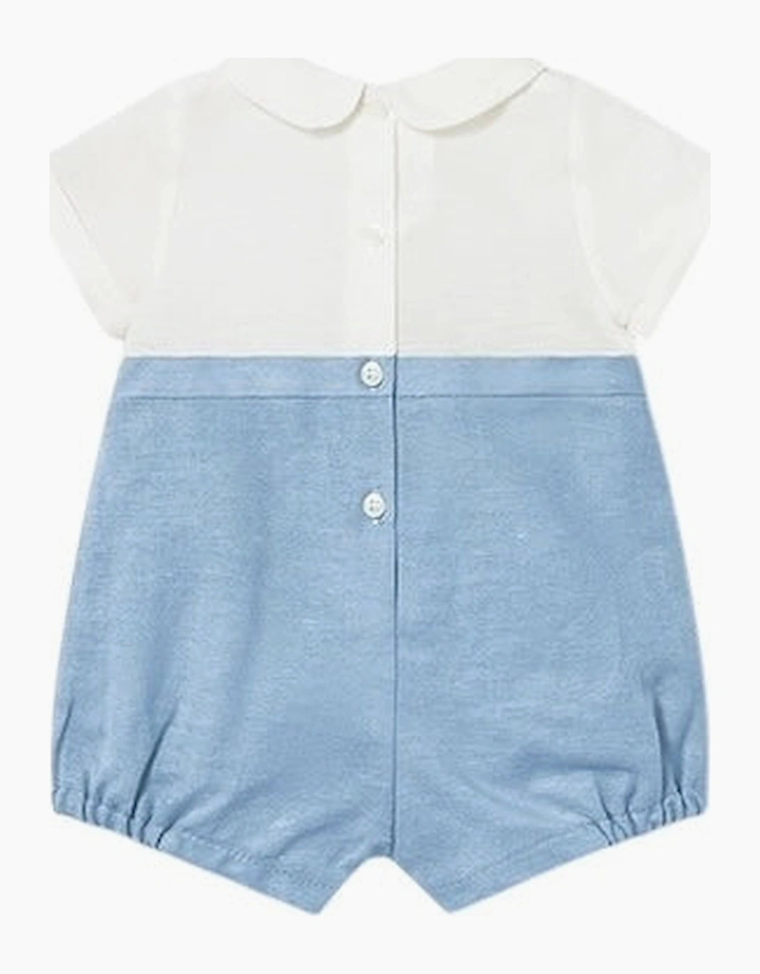 Boys Blue Linen Romper