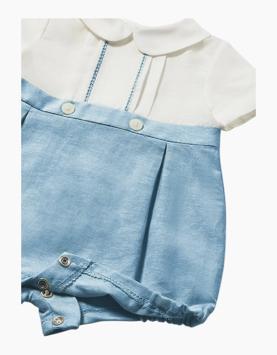 Boys Blue Linen Romper
