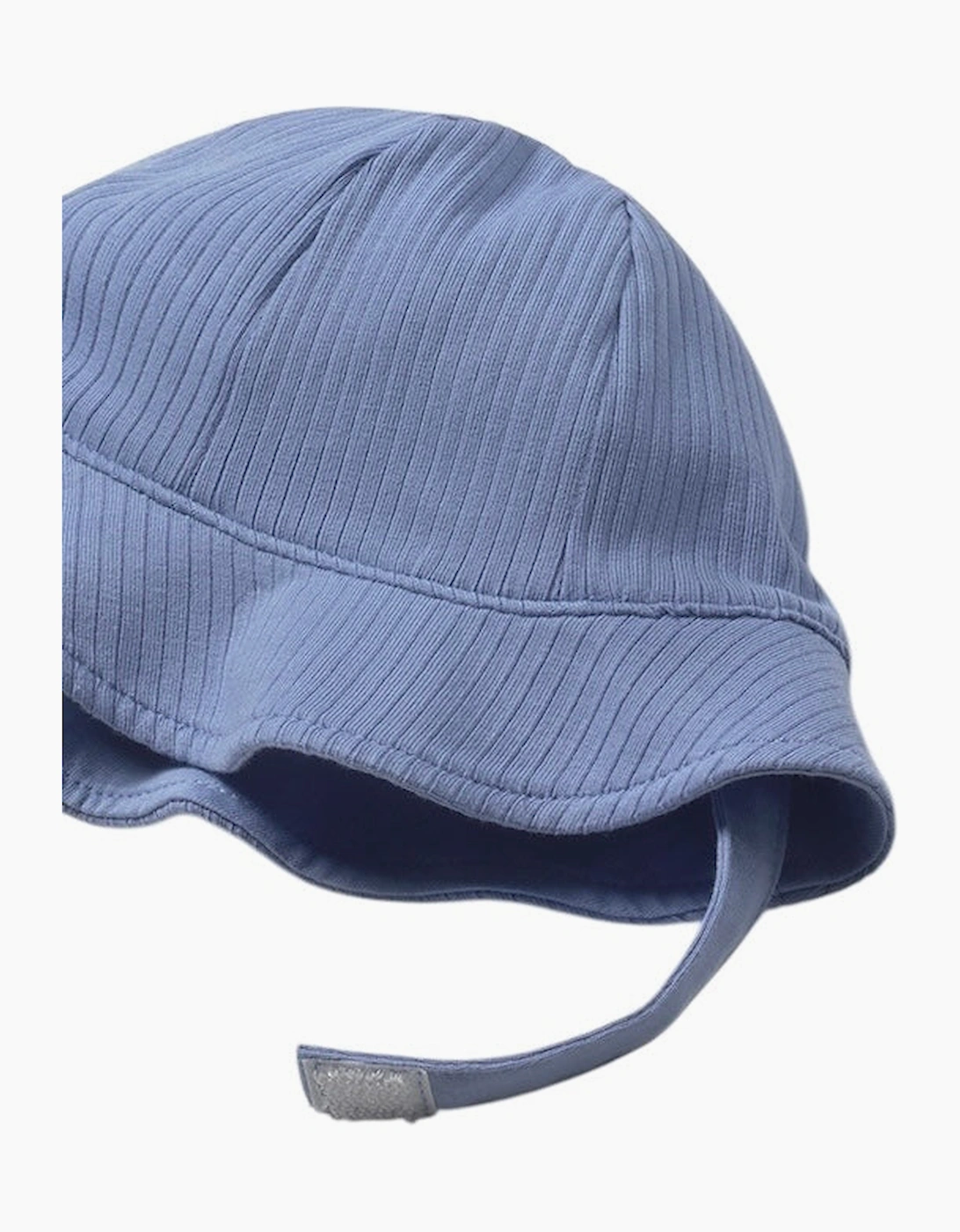Boys Blue Ribbed Short Set and Hat