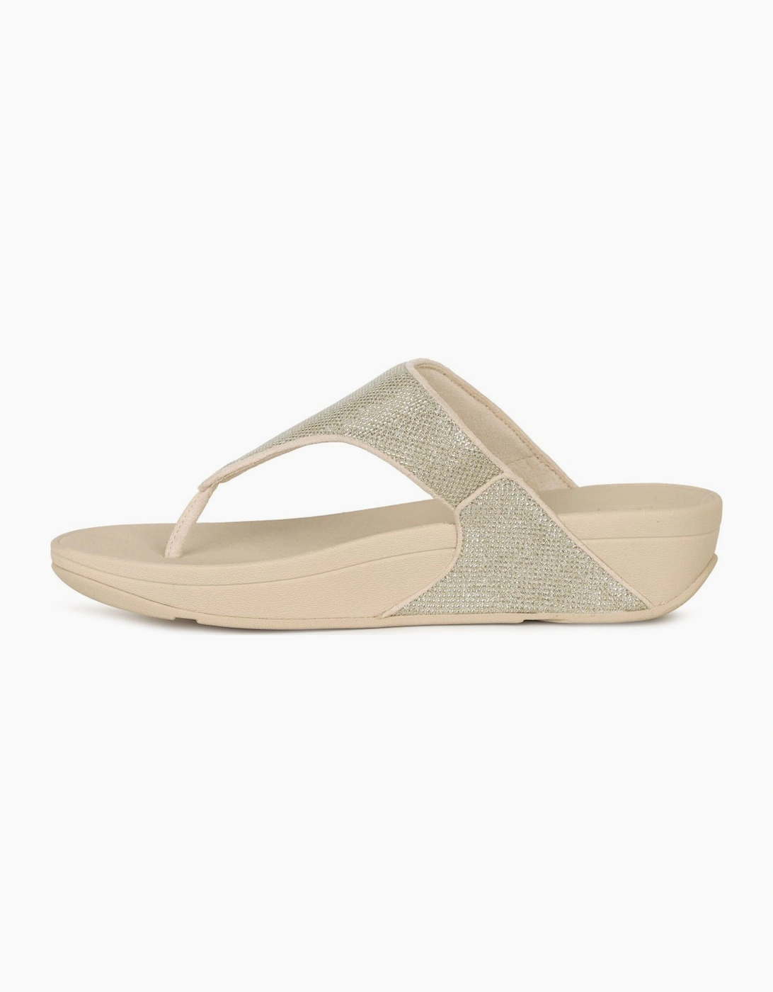 Lulu Shimmerglitz Womens Toe Post Sandals
