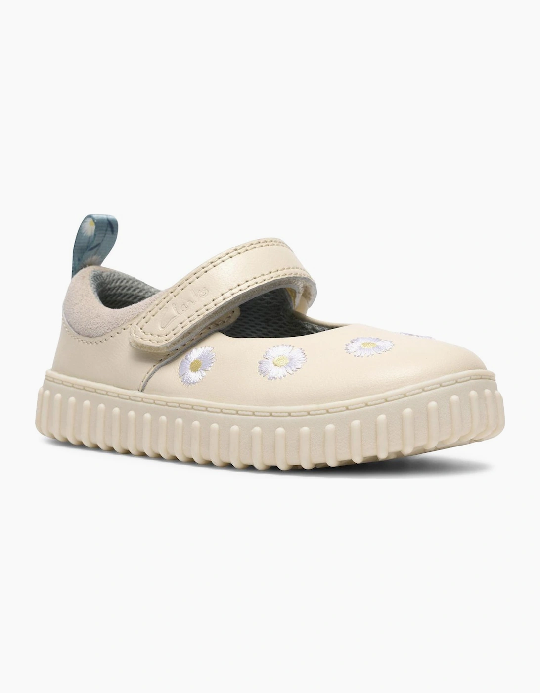 Clarks Girls Tan 'S Cove Flower T First Shoes - Size: 6.5/F (Standard) Kids