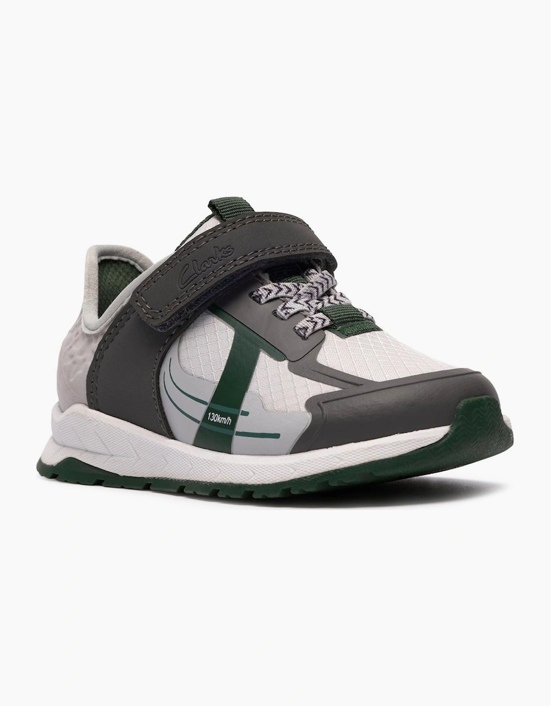 Clarks Boys Grey 'S Selva Lane T First Sports Trainers  (Standard) 6/F Kids