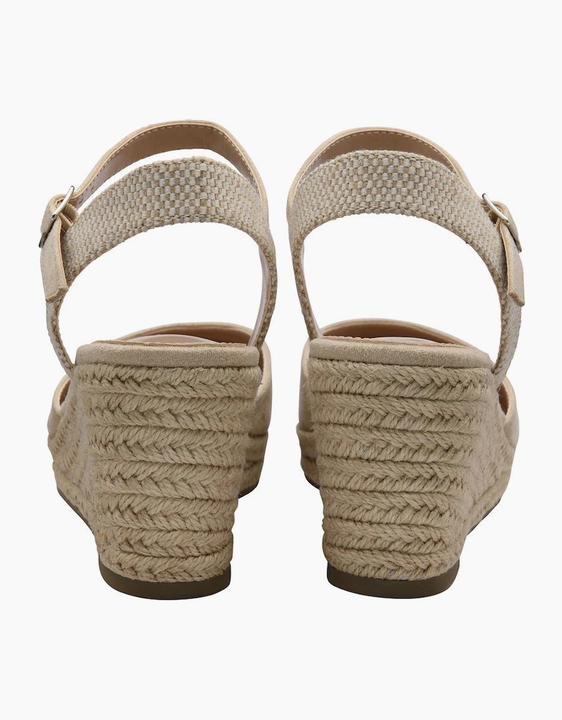 Ravel Denwick Women's Espadrille Wedge Sandals in Tan, Size 3, Jute and Linen Closed-Toe Shoes for Summer Styling - Image 3