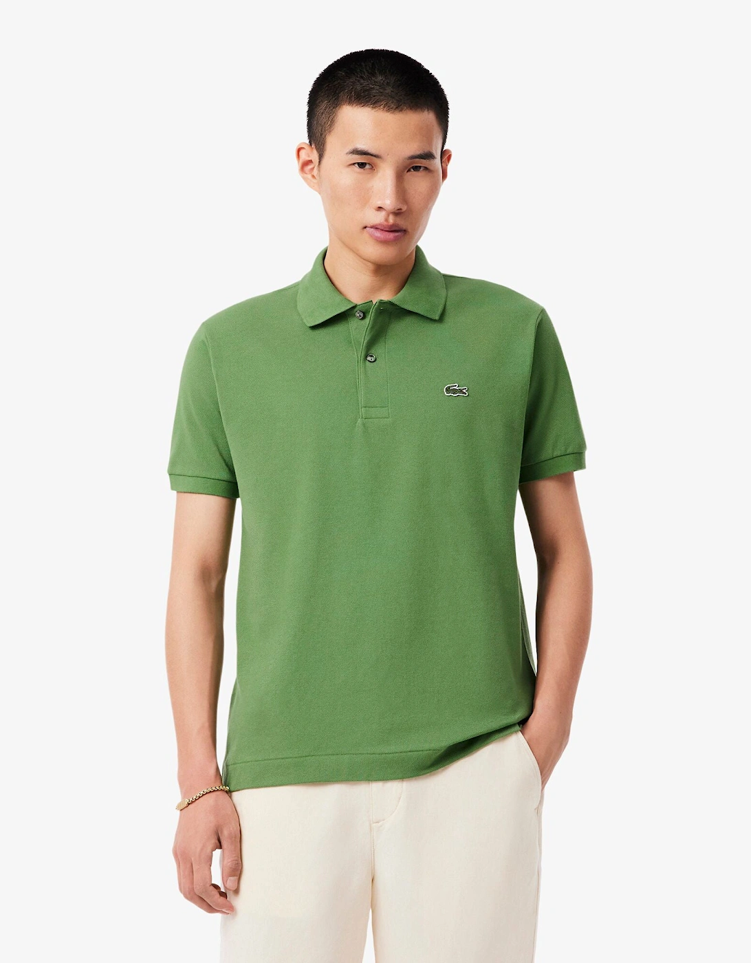 Men's Lacoste Classic Fit L.12.12 Mens Short Sleeve Polo Shirt - Lamb's Lettuce 02M - Green - Size: 42