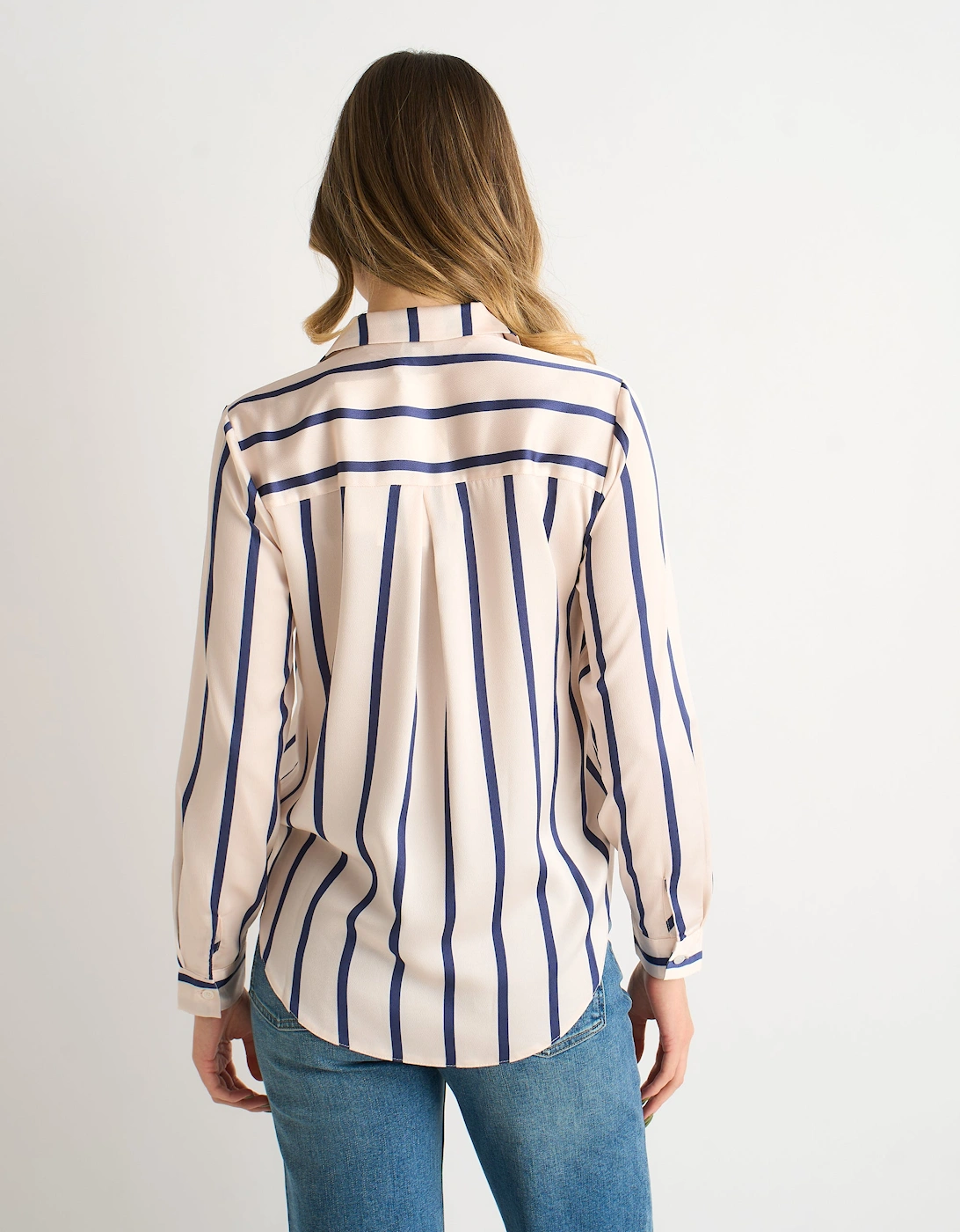 Navy Stripe Loose Fit Shirt