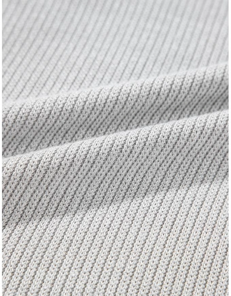 Ashleigh Blue Plus Size Textured Colorblock Patchwork V Neck Top