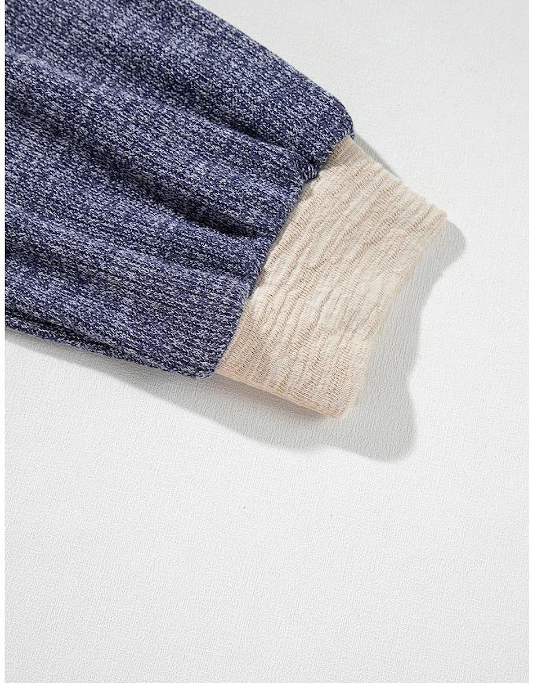 Ashleigh Blue Plus Size Textured Colorblock Patchwork V Neck Top