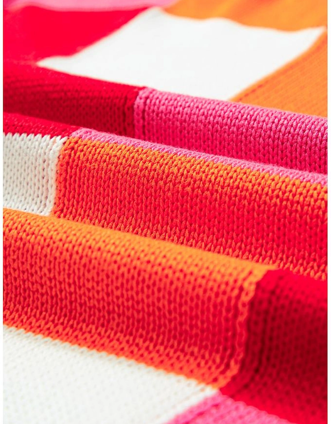 Fiery Red Color Block Cap Sleeve Sweater