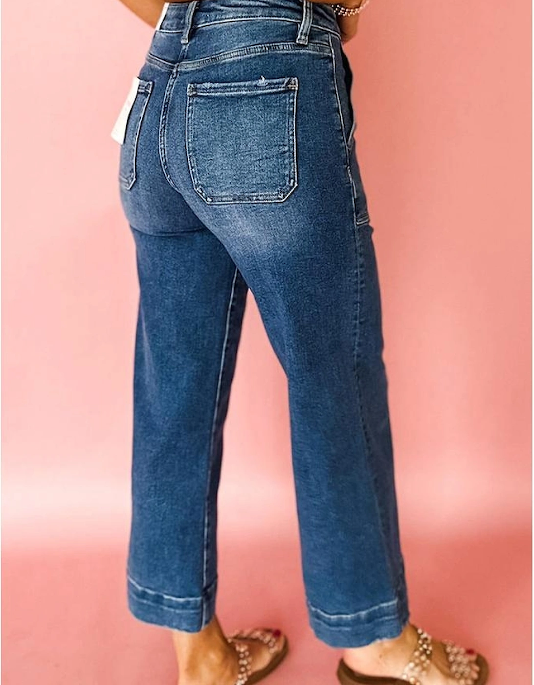 Ashleigh Blue Cropped High Rise Wide Leg Jeans, 15 of 14