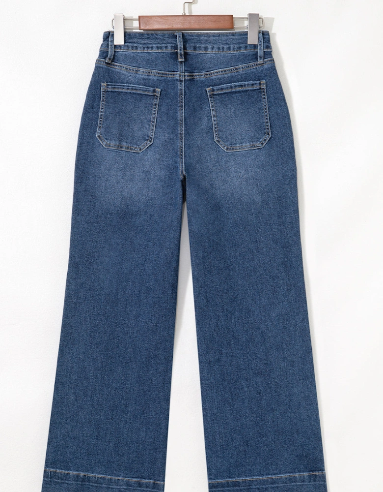 Ashleigh Blue Cropped High Rise Wide Leg Jeans