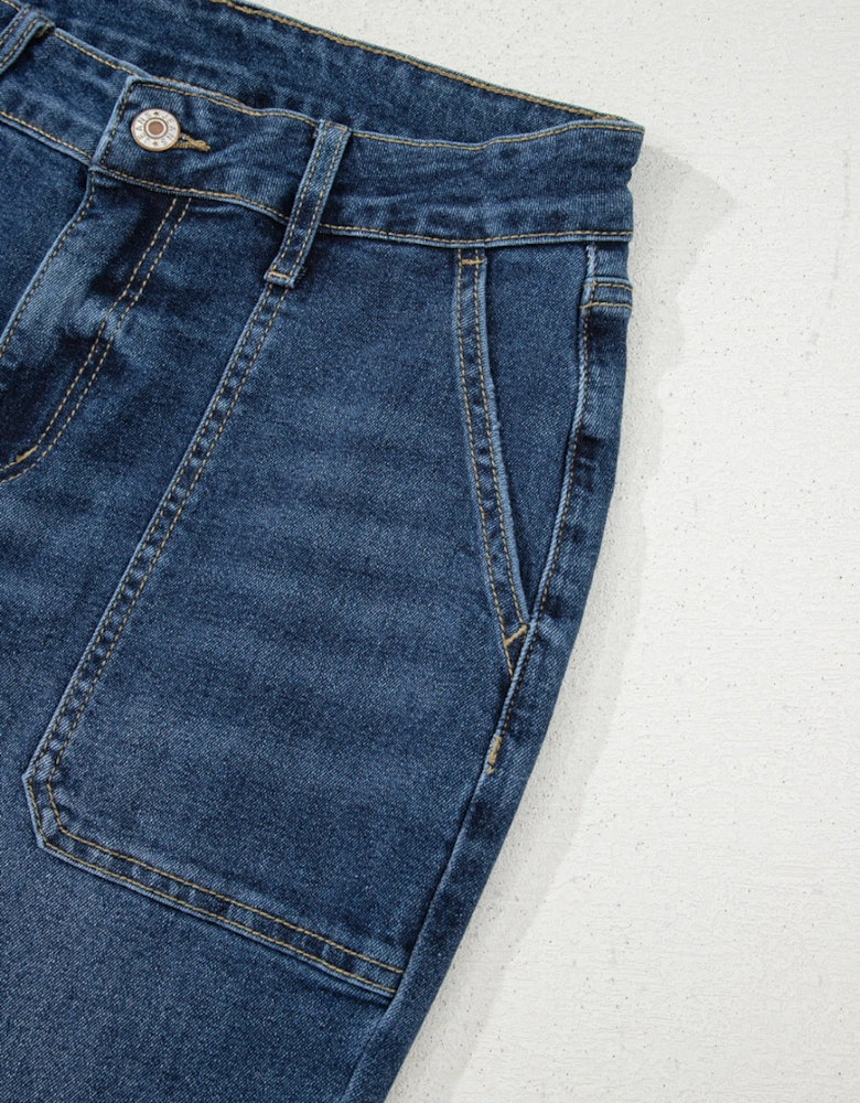 Ashleigh Blue Cropped High Rise Wide Leg Jeans