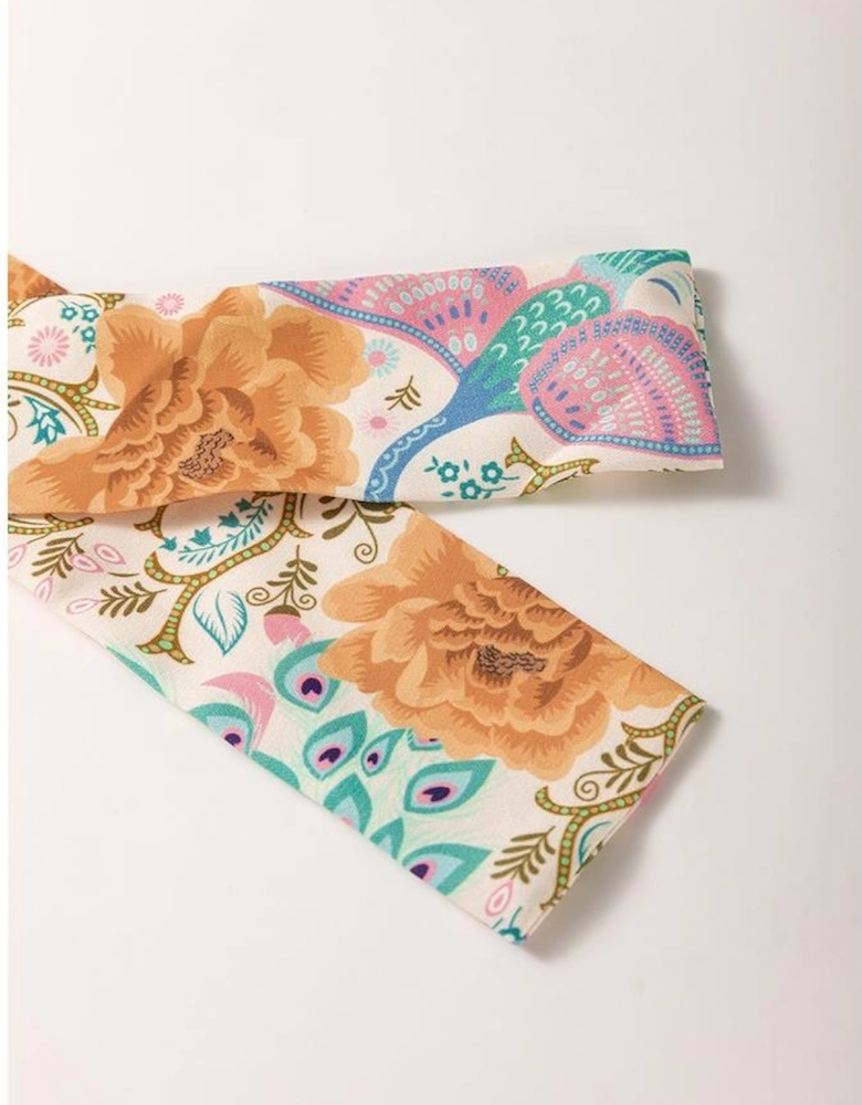 Multicolour Floral Print Bubble Sleeve Buttoned V Neck Mini Dress