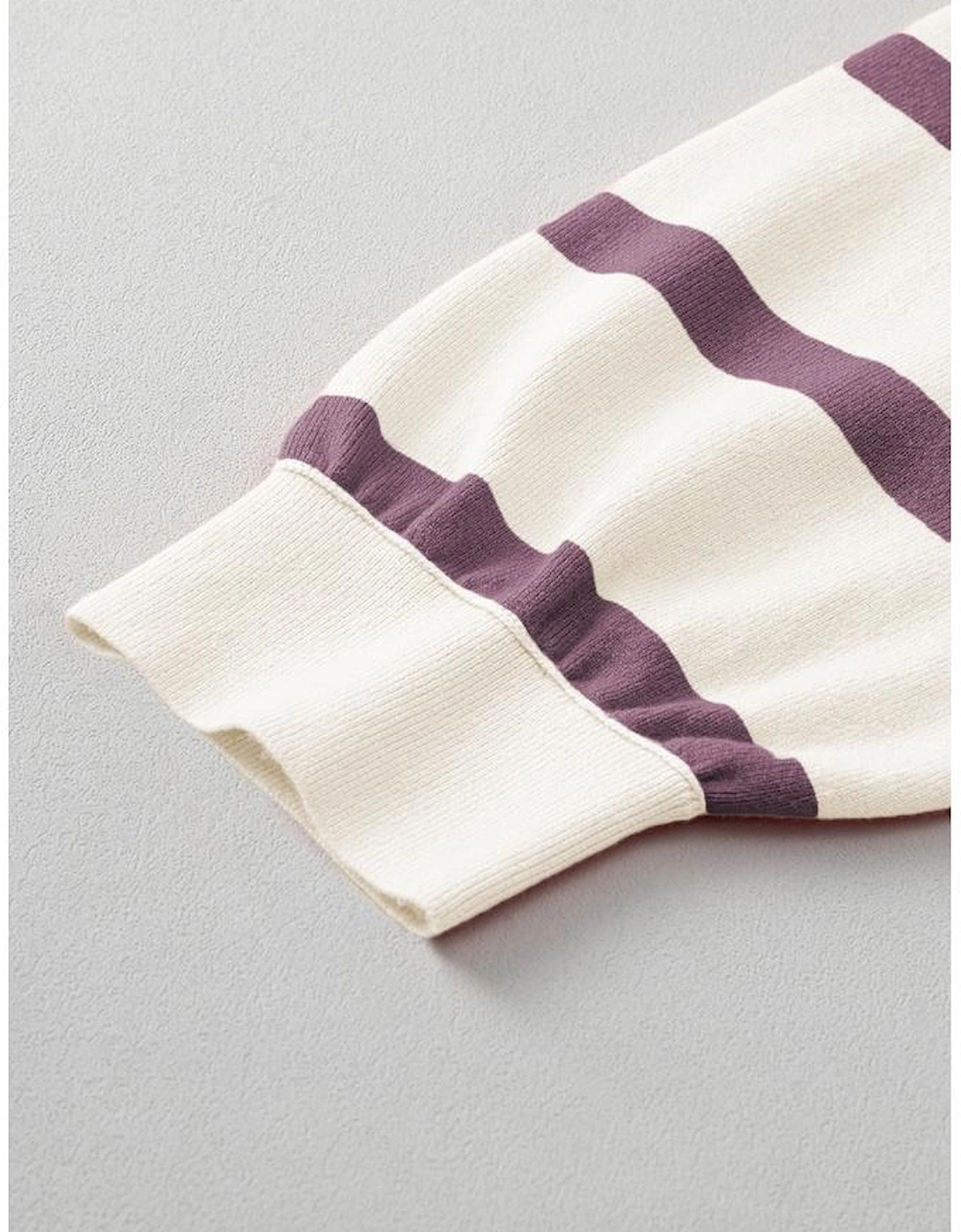 Blue Stripe Colorblock Oversized Sweater