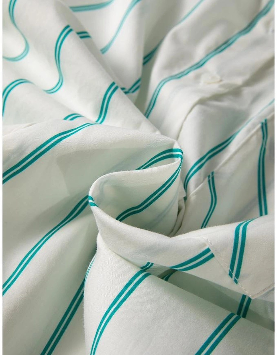 Mint Green St Patricks Striped Wide Short Sleeve Shift Mini Shirt Dress