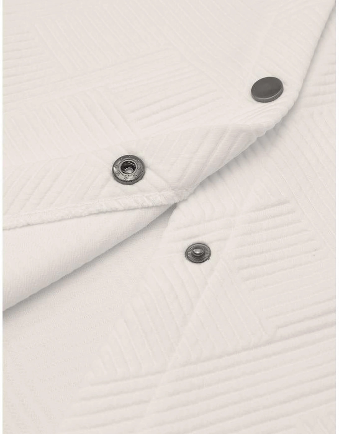 Solid Textured Flap Pocket Buttoned Shacket