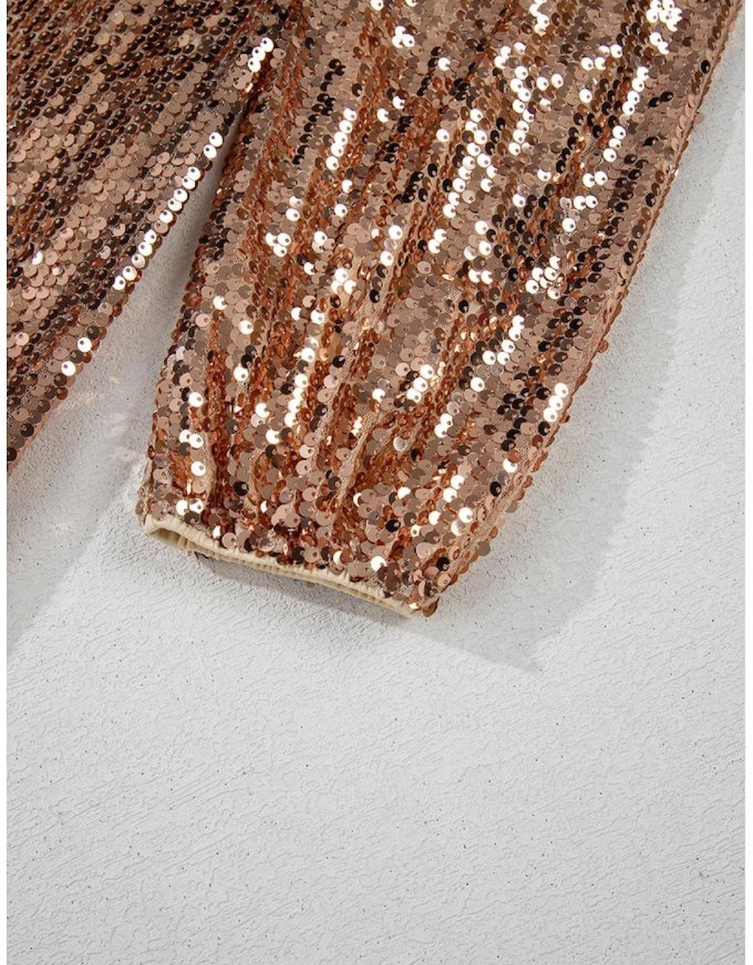 Gold Sequined Long Sleeve Cutout Back Mini Dress, 11 of 10