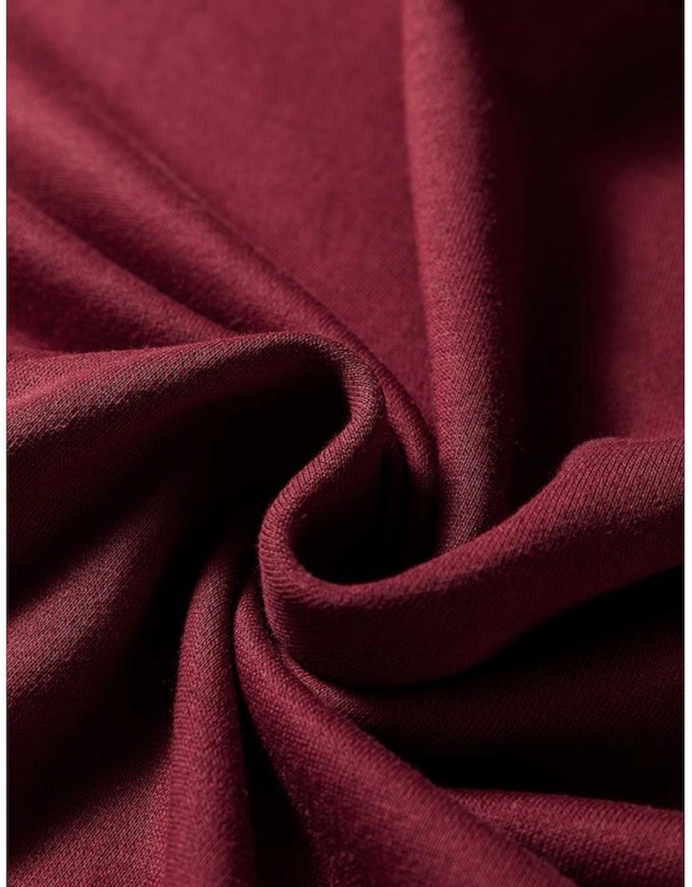 Red Dahlia Varsity Striped Detail Drop Shoulder Oversized Sweatshirt