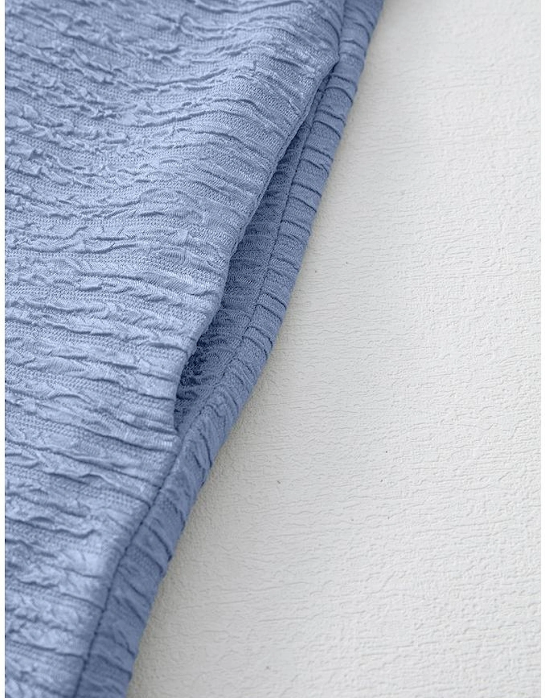 Myosotis Solid Color Textured Crinkle Short Sleeve T Shirt Dress