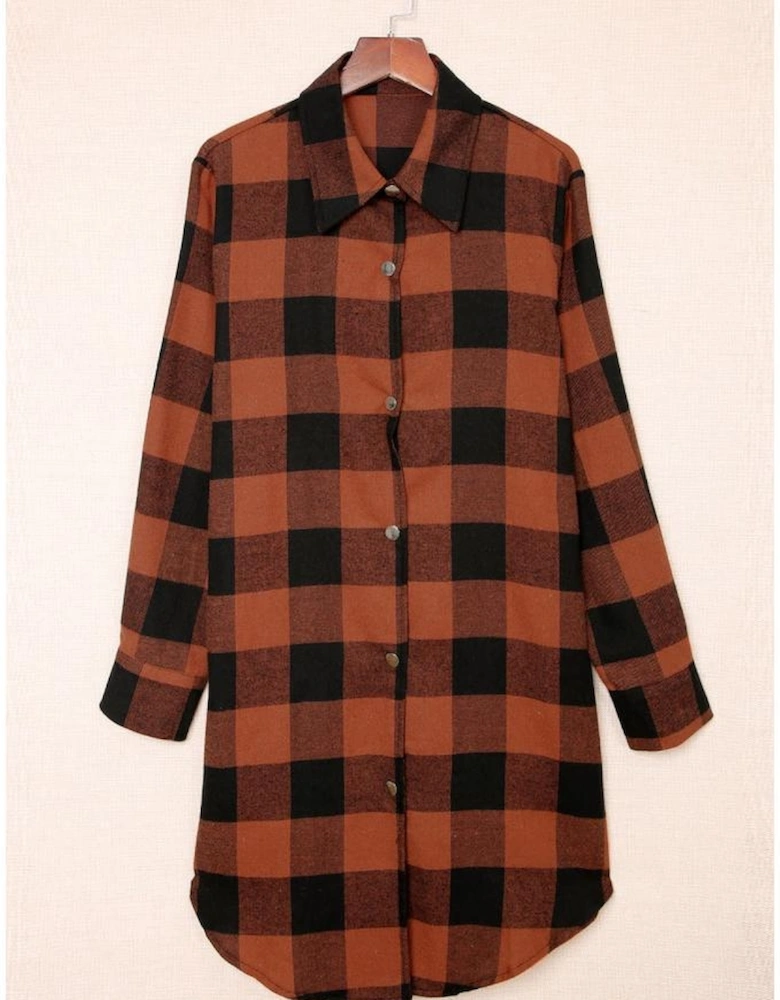 Azura Exchange Plaid Shirt Coat