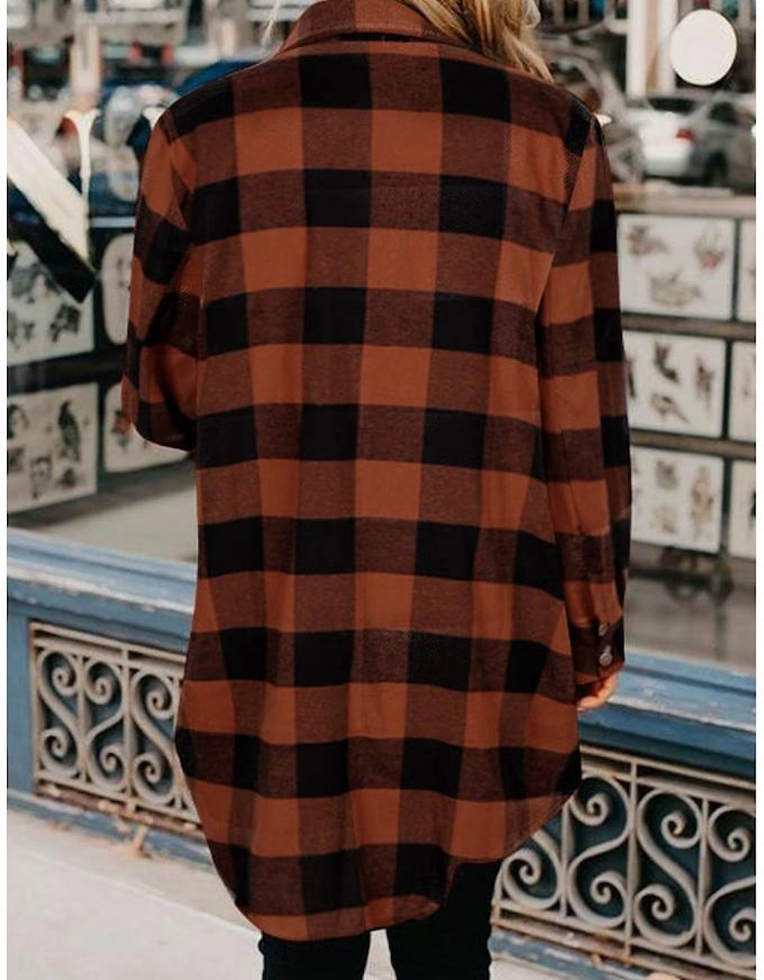 Azura Exchange Plaid Shirt Coat, 17 of 16