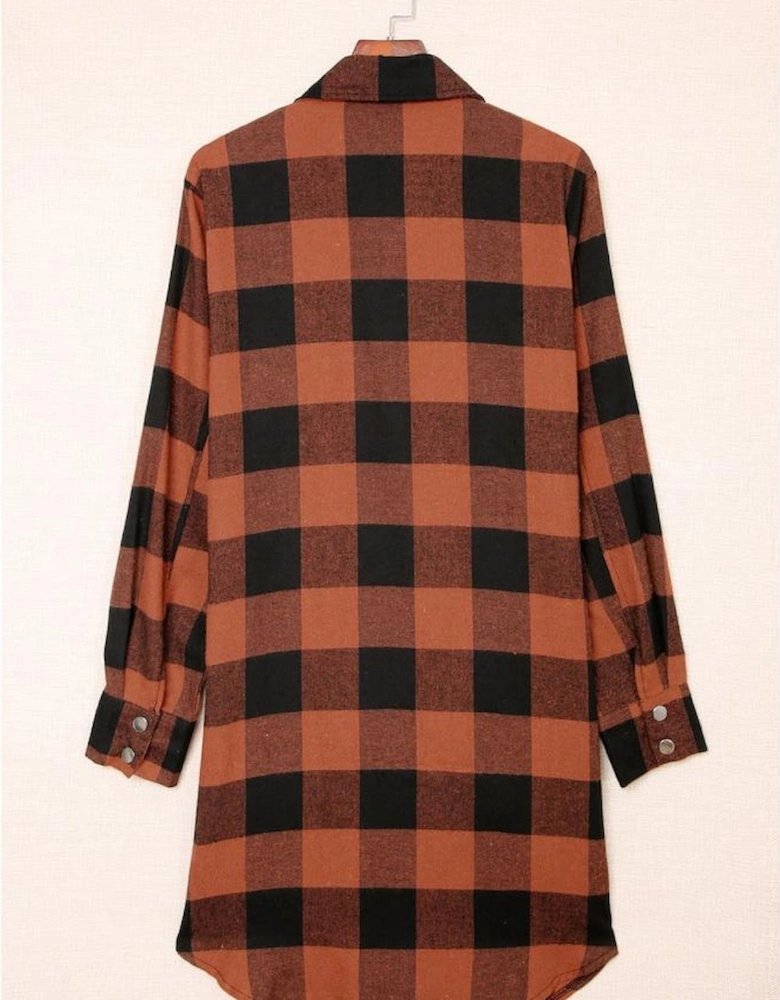 Azura Exchange Plaid Shirt Coat