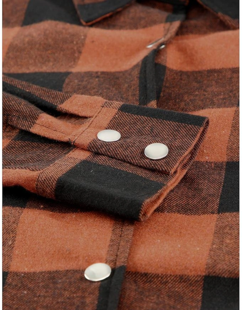 Azura Exchange Plaid Shirt Coat