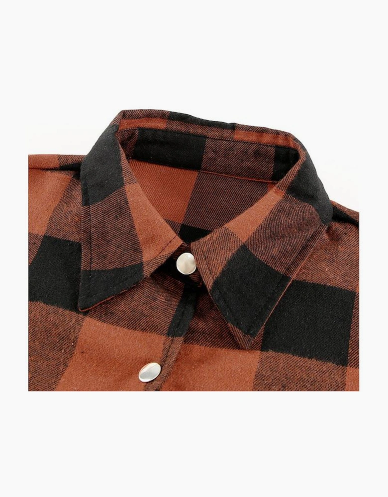 Azura Exchange Plaid Shirt Coat