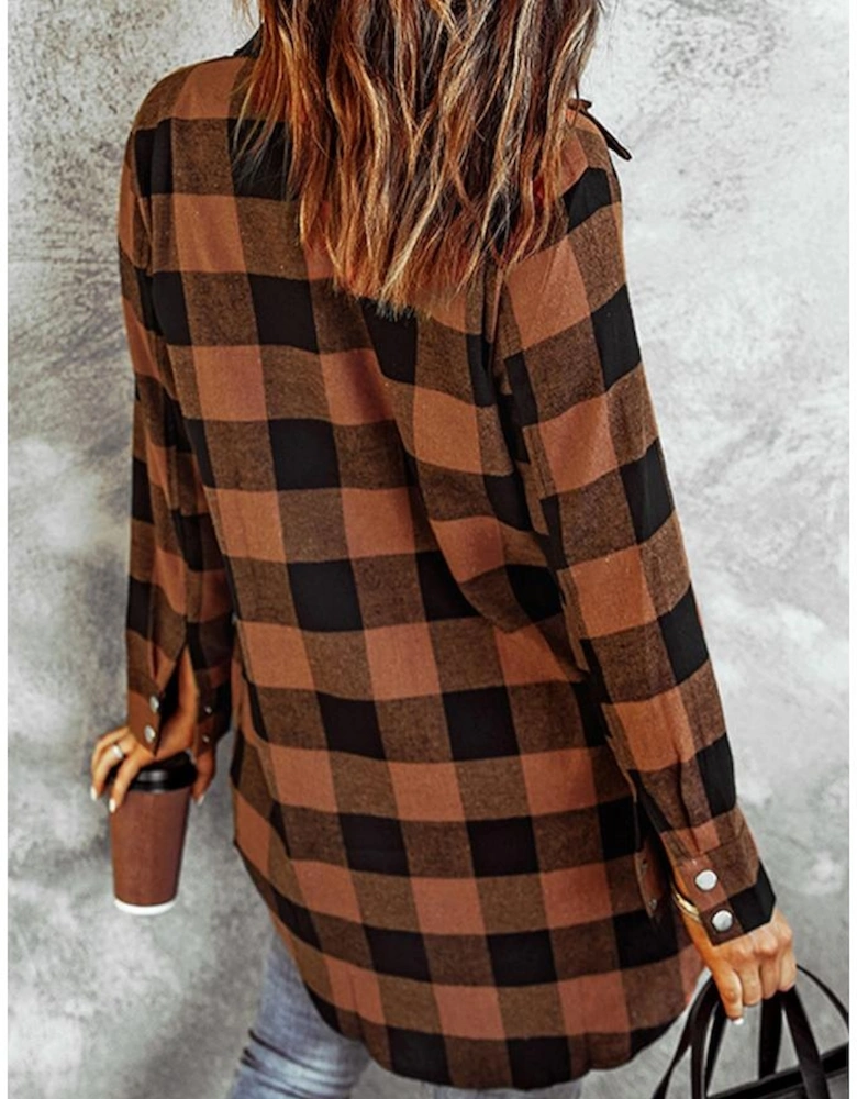 Azura Exchange Plaid Shirt Coat
