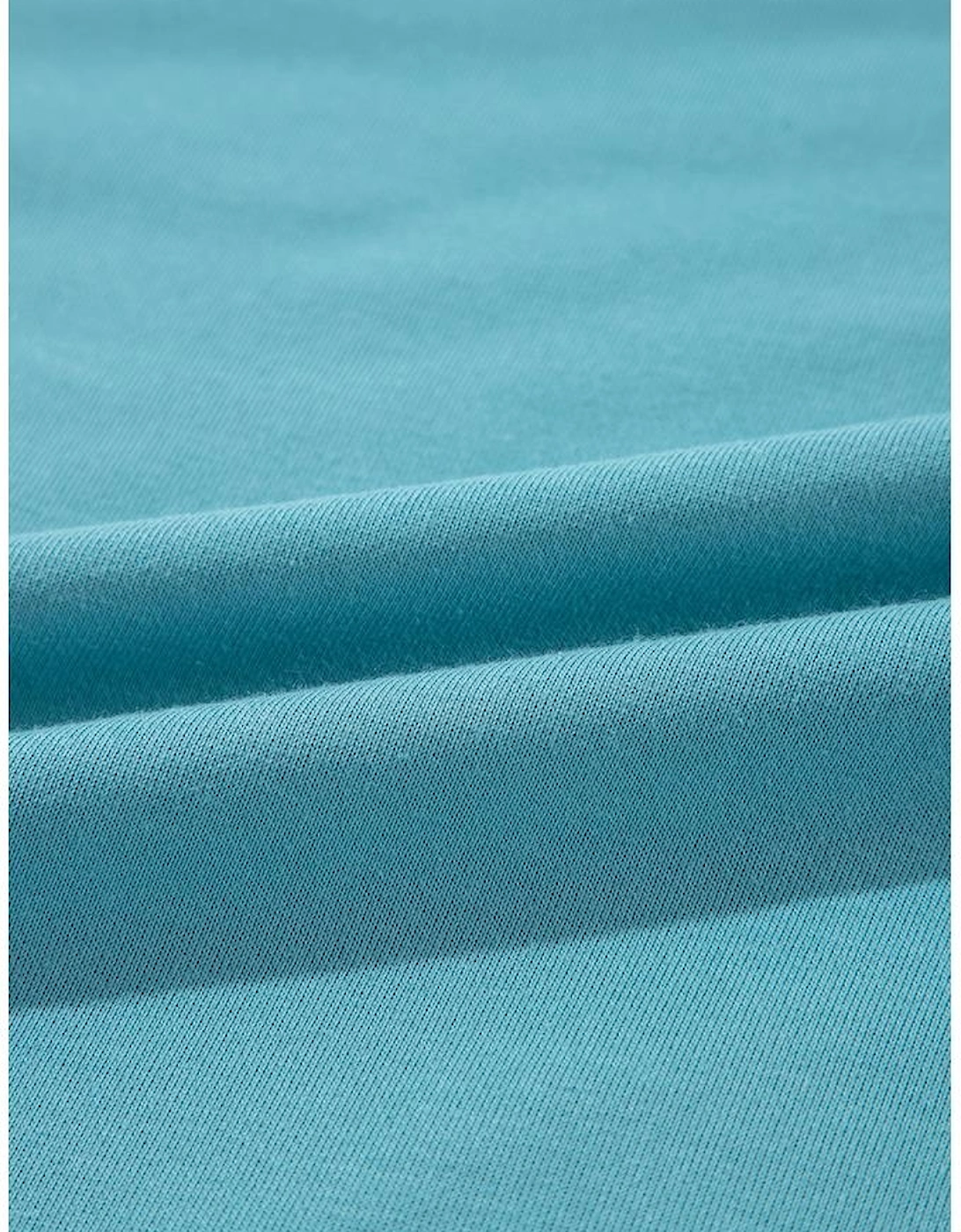 Light Blue Colorblock Patchwork Crew Neck Loose Sweatshirt