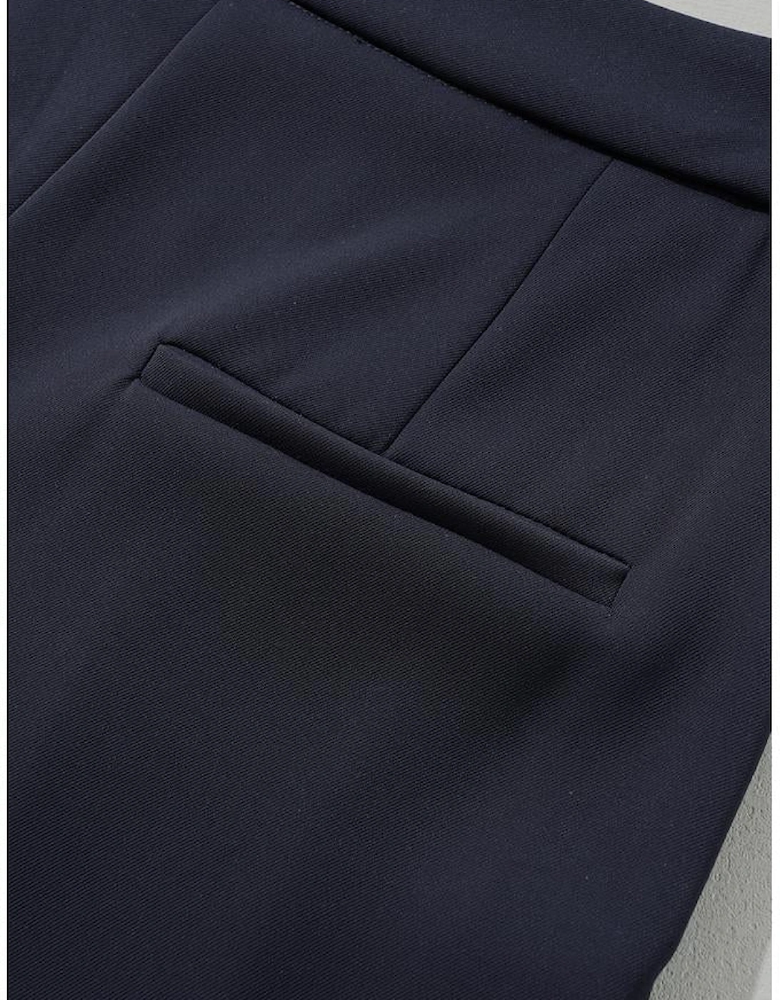 Dirty blue Dual Buttoned High Waist Pleated Wide Leg Pants, 16 of 15