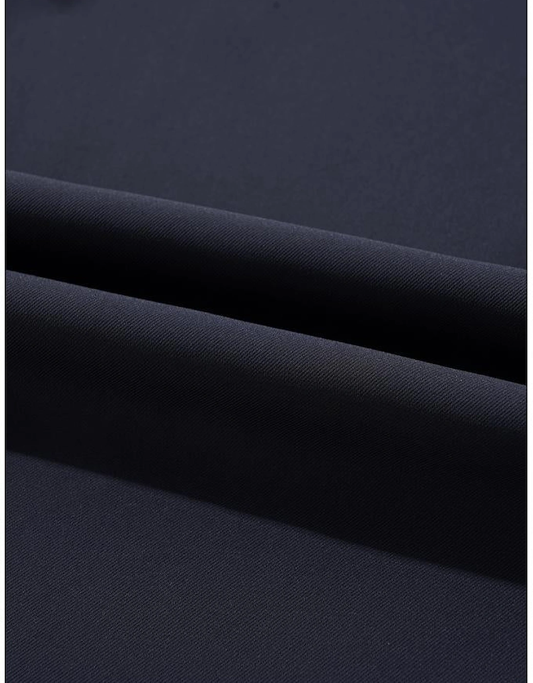 Dirty blue Dual Buttoned High Waist Pleated Wide Leg Pants