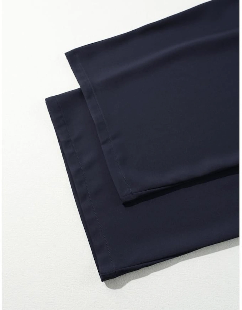 Dirty blue Dual Buttoned High Waist Pleated Wide Leg Pants