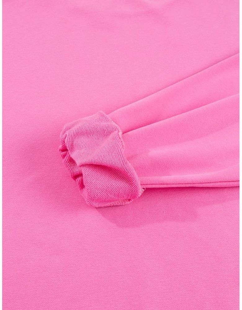 Bonbon Plain Drop Shoulder Crewneck Pullover Sweatshirt