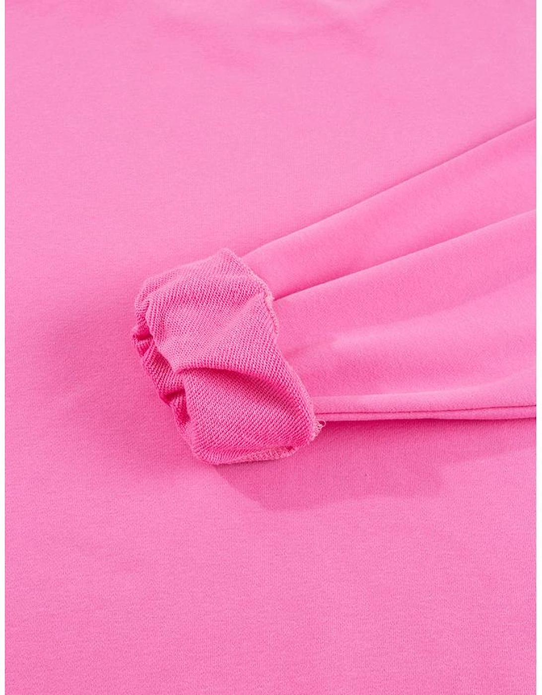 Bonbon Plain Drop Shoulder Crewneck Pullover Sweatshirt