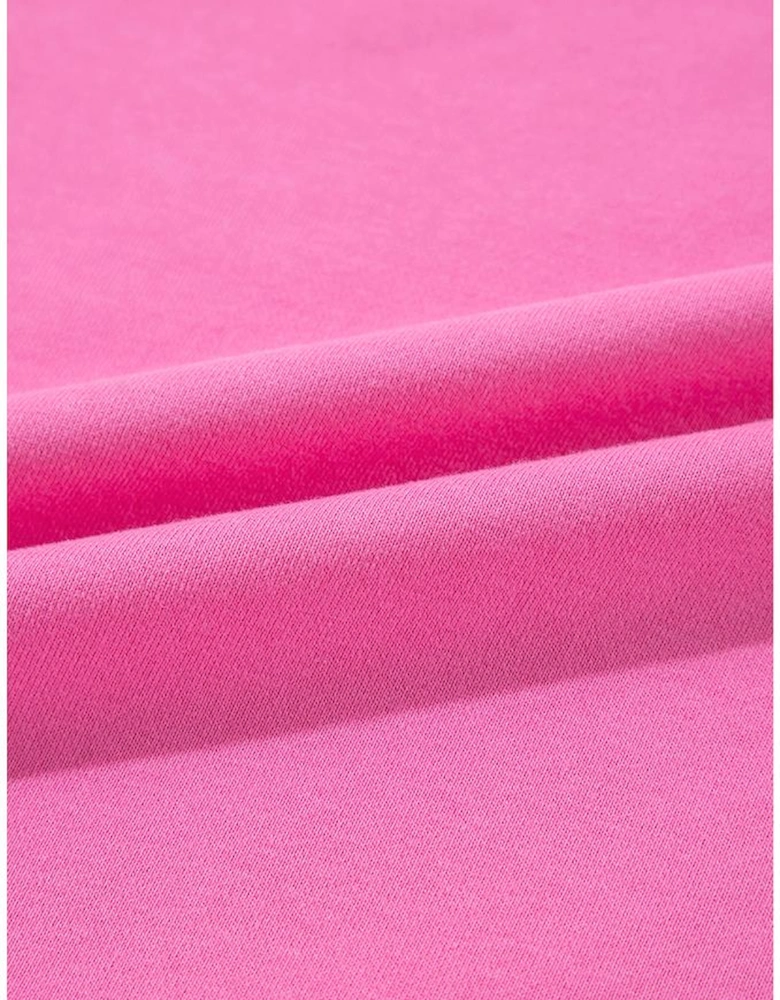 Bonbon Plain Drop Shoulder Crewneck Pullover Sweatshirt