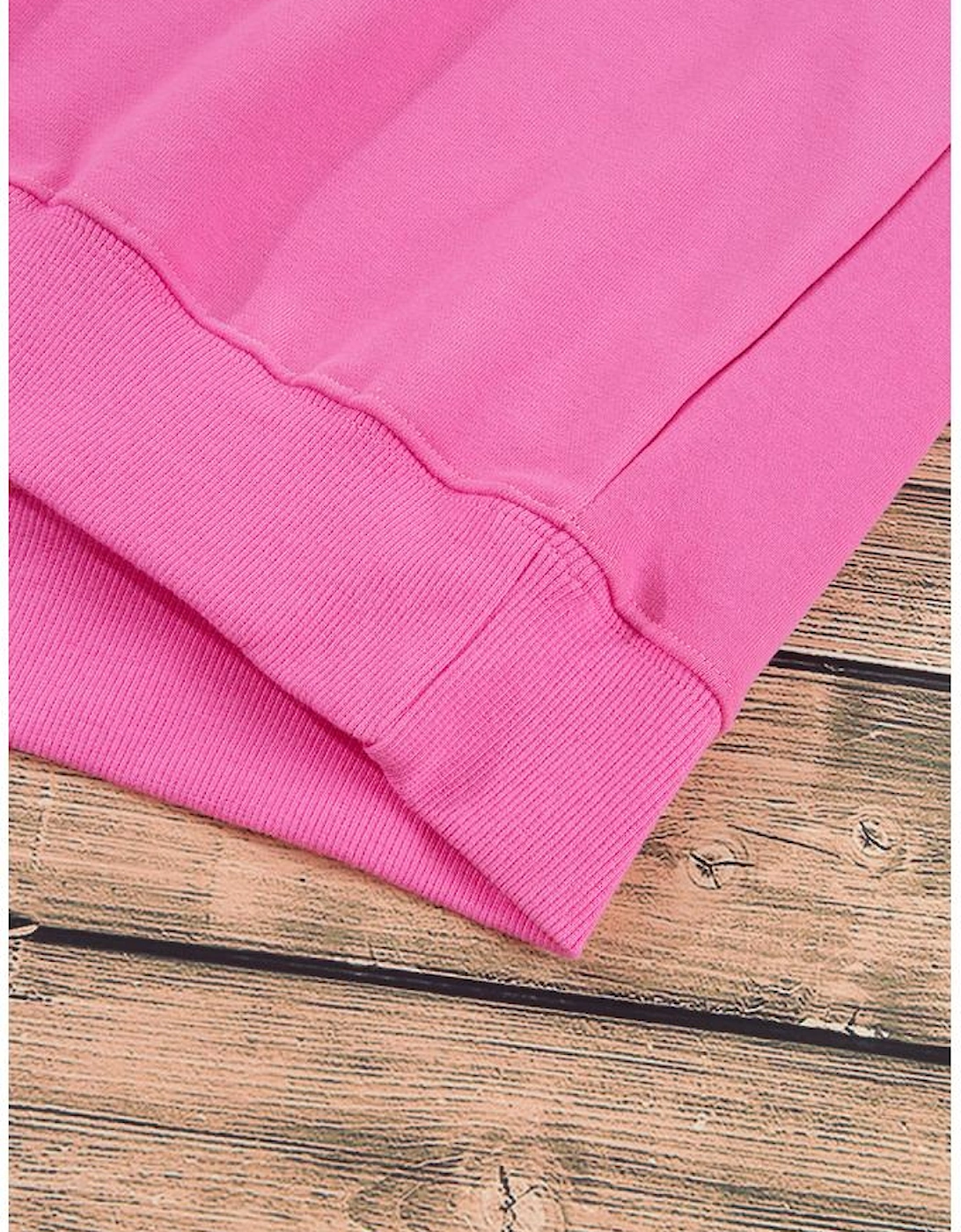 Bonbon Plain Drop Shoulder Crewneck Pullover Sweatshirt