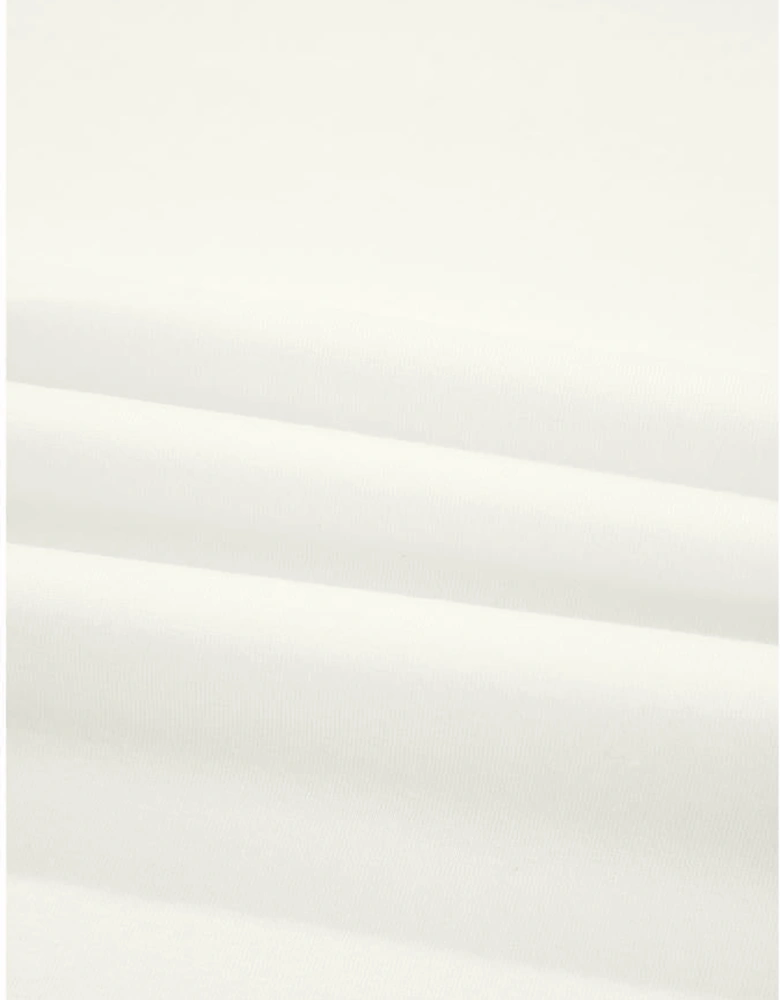 White Tulle Ruffle Sleeve Blouse