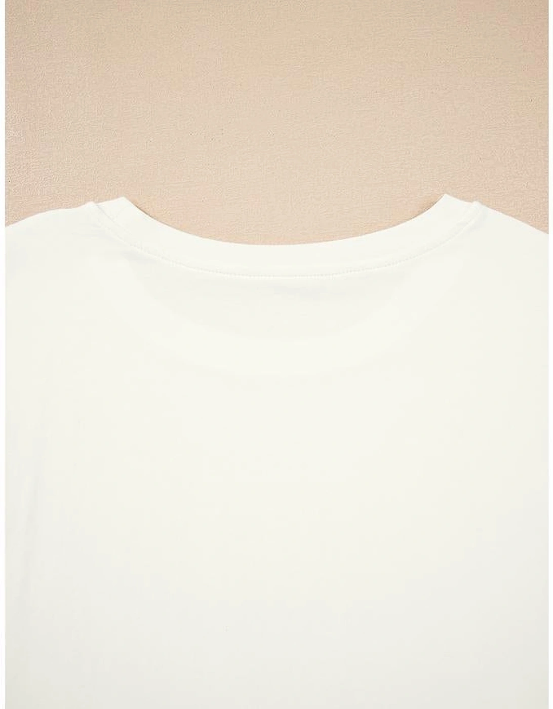 White Tulle Ruffle Sleeve Blouse