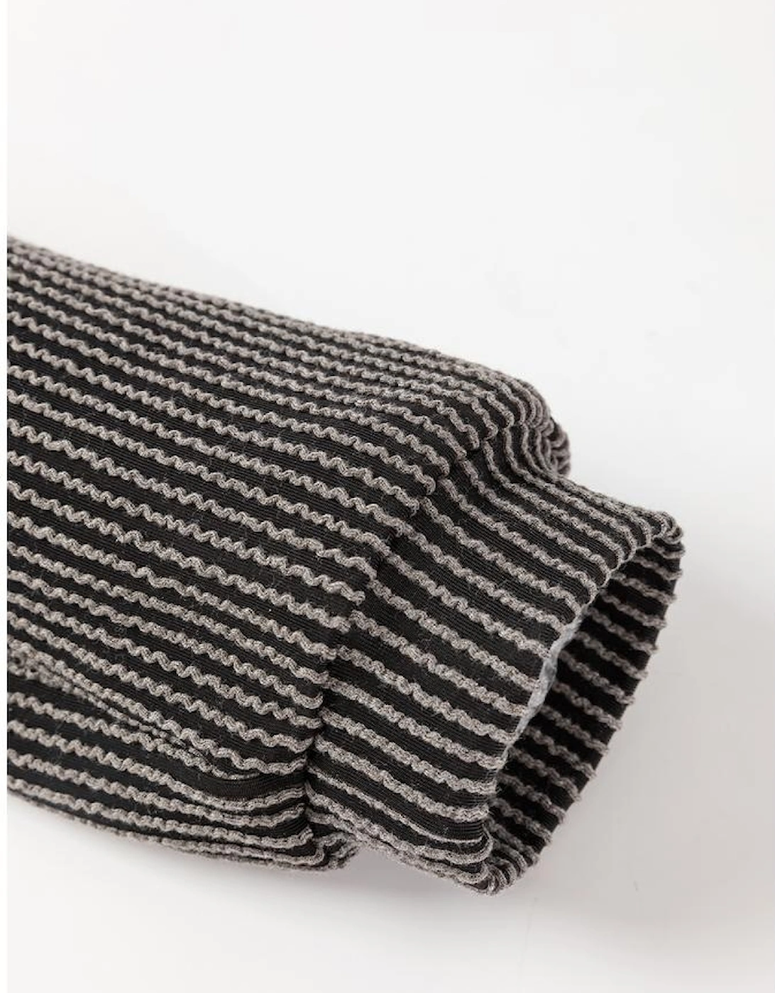 Carbon Grey Corded Knit Long Sleeve Top and High Waist Shorts Set