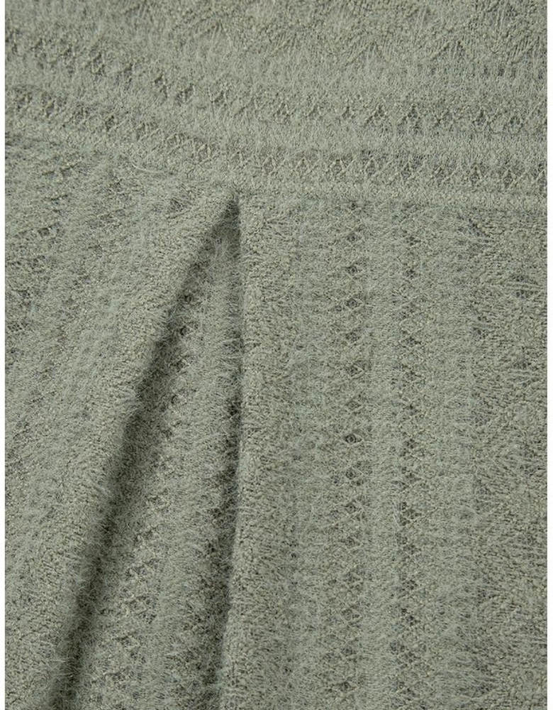 Laurel Green Flutter Sleeve Lace V Neck Shirt