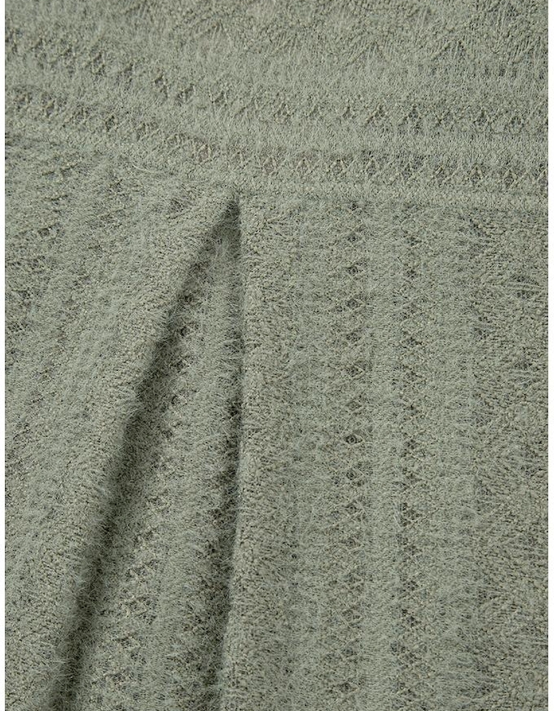 Laurel Green Flutter Sleeve Lace V Neck Shirt